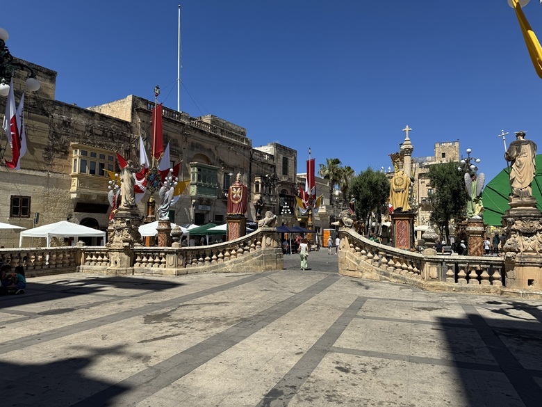 Victory Square situated in the historic fortified city of Birgu, Malta