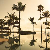 Sunset over the ocean