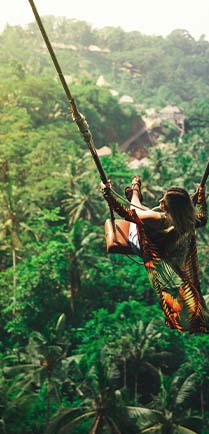 Ziplining through the rainforest