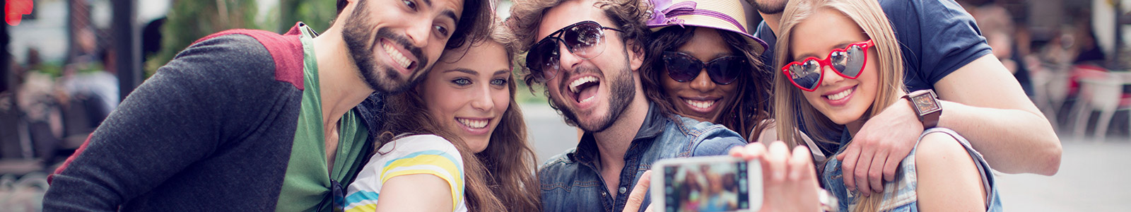 Group taking a selfie